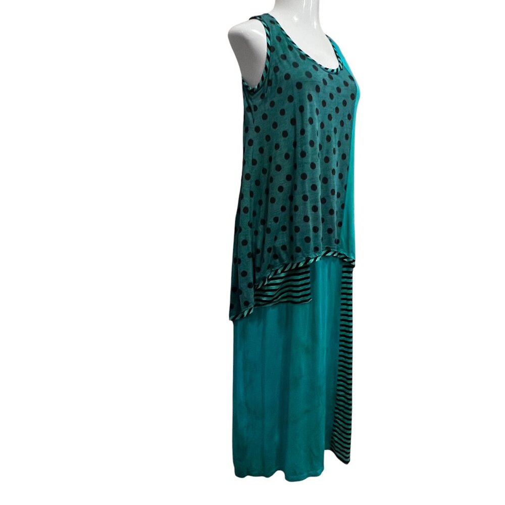 Art of Cloth Cassie Sleeveless Midi Maxi Dress, NWT, USA, Jade, L